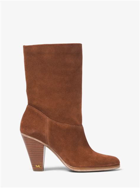 michael kors brown suede ankle boots|brown waterproof michael kors boots.